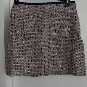LOFT Multicolor Tweed Mini Skirt